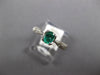 .49CT DIAMOND & AAA EMERALD 14KT WHITE GOLD OVAL & ROUND FRIENDSHIP PROMISE RING