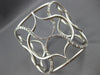 EXTRA LARGE 5.50CT DIAMOND 18K WHITE GOLD INFINITY OPEN FILIGREE BANGLE BRACELET