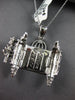 .13CT DIAMOND 18KT WHITE GOLD 3D HANDCRAFTED TORAH SCROLL 10 COMMANDMENT PENDANT