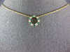 ESTATE .57CT DIAMOND & AAA EMERALD 18KT YELLOW GOLD CIRCLE OF LIFE LOVE NECKLACE