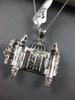 .13CT DIAMOND 18KT WHITE GOLD 3D HANDCRAFTED TORAH SCROLL 10 COMMANDMENT PENDANT