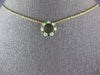 ESTATE .57CT DIAMOND & AAA EMERALD 18KT YELLOW GOLD CIRCLE OF LIFE LOVE NECKLACE