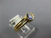 ESTATE .45CT DIAMOND & AAA TANZANITE 14KT YELLOW GOLD 3D OVAL & ROUND BEZEL RING