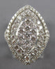 EXTRA LARGE 2.34CT DIAMOND 18KT WHITE GOLD DOUBLE HALO COCKTAIL ANNIVERSARY RING