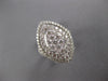EXTRA LARGE 2.34CT DIAMOND 18KT WHITE GOLD DOUBLE HALO COCKTAIL ANNIVERSARY RING