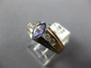 .88CT DIAMOND & AAA TANZANITE 14K YELLOW GOLD 3D MARQUISE & ROUND BEZEL FUN RING