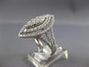 EXTRA LARGE 2.34CT DIAMOND 18KT WHITE GOLD DOUBLE HALO COCKTAIL ANNIVERSARY RING