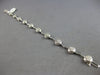 1.10CT DIAMOND 14K WHITE GOLD CLUSTER MULTI WAVE BY THE YARD FUN TENNIS BRACELET