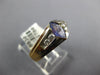 .88CT DIAMOND & AAA TANZANITE 14K YELLOW GOLD 3D MARQUISE & ROUND BEZEL FUN RING