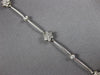 ESTATE .75CT DIAMOND 14KT WHITE GOLD FLOWER BY THE YARD CLASSIC TENNIS BRACELET