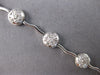 1.10CT DIAMOND 14K WHITE GOLD CLUSTER MULTI WAVE BY THE YARD FUN TENNIS BRACELET