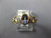 .48CT DIAMOND & AAA TANZANITE 14KT YELLOW GOLD 3D BEZEL FILIGREE FRIENDSHIP RING