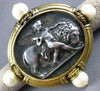 EXTRA LARGE SEIDEN GANG 18K YELLOW GOLD & SILVER AAA SOUTH SEA PEARL BROOCH PIN
