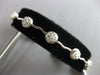 1.10CT DIAMOND 14K WHITE GOLD CLUSTER MULTI WAVE BY THE YARD FUN TENNIS BRACELET