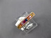 .96CT DIAMOND & AAA MULTI COLOR SAPPHIRE 18K ROSE GOLD PRINCESS & ROUND FUN RING