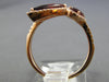 1.82CT DIAMOND & AAA GARNET 14KT ROSE GOLD 3D PEAR SHAPE CRISS CROSS LOVE RING