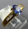 .55CT DIAMOND & AAA TANZANITE 14KT YELLOW GOLD OVAL & ROUND FRIENDSHIP LOVE RING