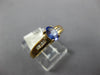 .55CT DIAMOND & AAA TANZANITE 14KT YELLOW GOLD OVAL & ROUND FRIENDSHIP LOVE RING