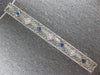 ANTIQUE LARGE .90CT DIAMOND & AAA SAPPHIRE 14KT WHITE GOLD 3D PIN PENDANT #27141