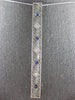ANTIQUE LARGE .90CT DIAMOND & AAA SAPPHIRE 14KT WHITE GOLD 3D PIN PENDANT #27141
