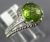 ESTATE 1.34CT DIAMOND & AAA PERIDOT 14KT WHITE GOLD 3D CLASSIC FILIGREE FUN RING