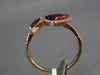 1.82CT DIAMOND & AAA GARNET 14KT ROSE GOLD 3D PEAR SHAPE CRISS CROSS LOVE RING