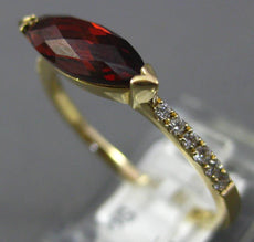 1.59CT DIAMOND & AAA GARNET 14KT YELLOW GOLD CLASSIC MARQUISE & ROUND FUN RING