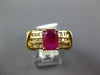 2.03CT DIAMOND & AAA RUBY 14KT YELLOW GOLD 3D MULTI ROW CLASSIC ENGAGEMENT RING