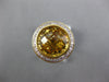 LARGE 6.44CT DIAMOND & AAA YELLOW TOPAZ 14KT YELLOW GOLD 3D ROUND HALO FUN RING
