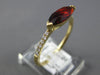 1.59CT DIAMOND & AAA GARNET 14KT YELLOW GOLD CLASSIC MARQUISE & ROUND FUN RING