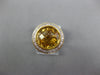 LARGE 6.44CT DIAMOND & AAA YELLOW TOPAZ 14KT YELLOW GOLD 3D ROUND HALO FUN RING