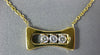 ESTATE .17CT DIAMOND 18KT 2 TONE GOLD 3D 3 STONE ETOILE FLOATING LOVE PENDANT