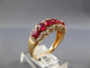 WIDE 1.81CT DIAMOND & AAA RUBY 18KT YELLOW GOLD 3D OVAL & ROUND ANNIVERSARY RING