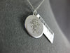 ESTATE .15CT DIAMOND 14KT WHITE GOLD 3D CIRCULAR BABY GIRL FUN FLOATING PENDANT