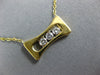 ESTATE .17CT DIAMOND 18KT 2 TONE GOLD 3D 3 STONE ETOILE FLOATING LOVE PENDANT