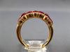 WIDE 1.81CT DIAMOND & AAA RUBY 18KT YELLOW GOLD 3D OVAL & ROUND ANNIVERSARY RING