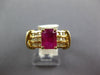 2.03CT DIAMOND & AAA RUBY 14KT YELLOW GOLD 3D MULTI ROW CLASSIC ENGAGEMENT RING