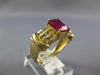 2.03CT DIAMOND & AAA RUBY 14KT YELLOW GOLD 3D MULTI ROW CLASSIC ENGAGEMENT RING