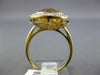 LARGE 6.44CT DIAMOND & AAA YELLOW TOPAZ 14KT YELLOW GOLD 3D ROUND HALO FUN RING