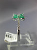.67CT DIAMOND & AAA EMERALD 14K WHITE GOLD 3D MARQUISE 4 LEAF CLOVER FLOWER RING