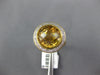 LARGE 6.44CT DIAMOND & AAA YELLOW TOPAZ 14KT YELLOW GOLD 3D ROUND HALO FUN RING