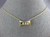 ESTATE .17CT DIAMOND 18KT 2 TONE GOLD 3D 3 STONE ETOILE FLOATING LOVE PENDANT