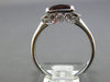 1.76CT DIAMOND & AAA GARNET 14KT WHITE GOLD CUSHION & ROUND SQUARE FILIGREE RING