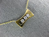 ESTATE .17CT DIAMOND 18KT 2 TONE GOLD 3D 3 STONE ETOILE FLOATING LOVE PENDANT