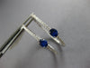 1.61CT DIAMOND & AAA SAPPHIRE 18K WHITE GOLD 3D INSIDE OUT HOOP HANGING EARRINGS