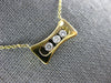 ESTATE .17CT DIAMOND 18KT 2 TONE GOLD 3D 3 STONE ETOILE FLOATING LOVE PENDANT
