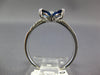 .77CT DIAMOND & AAA SAPPHIRE 14KT WHITE GOLD MARQUISE 4 LEAF CLOVER FLOWER RING