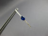 1.61CT DIAMOND & AAA SAPPHIRE 18K WHITE GOLD 3D INSIDE OUT HOOP HANGING EARRINGS