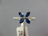 .77CT DIAMOND & AAA SAPPHIRE 14KT WHITE GOLD MARQUISE 4 LEAF CLOVER FLOWER RING