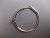 1.61CT DIAMOND & AAA SAPPHIRE 18K WHITE GOLD 3D INSIDE OUT HOOP HANGING EARRINGS